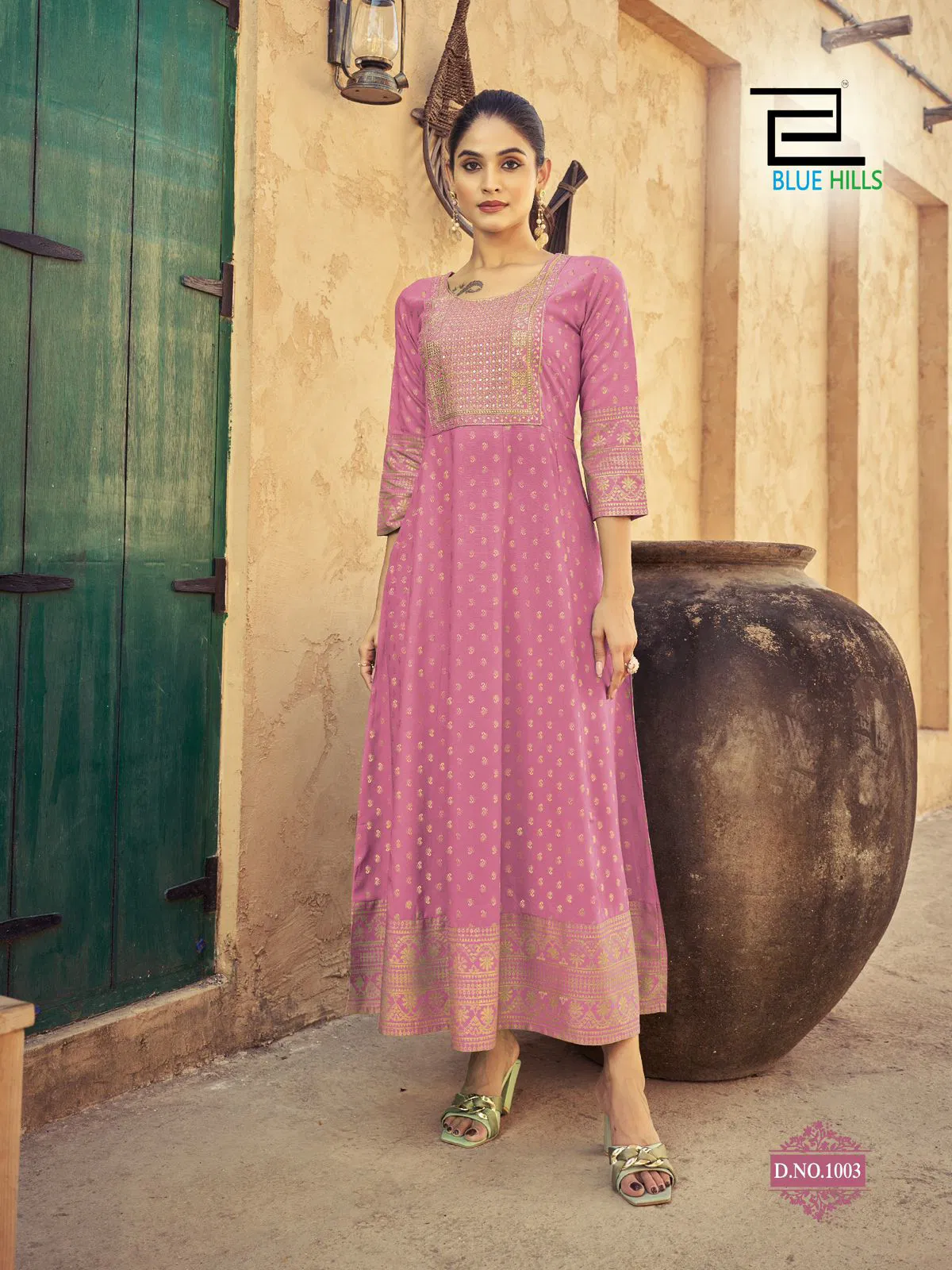 Urvashi By Blue Hills Rayon Embroidered Anarkali Long Kurti Wholesale In India